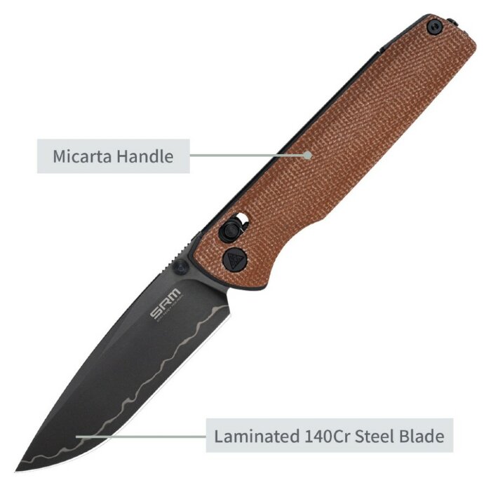 Ніж складаний SRM Terrier 258L-MN2, коричневий, укр, укр