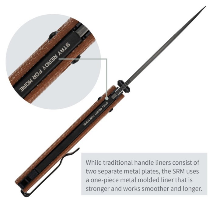 Ніж складаний SRM Terrier 258L-MN2, коричневий, укр, укр