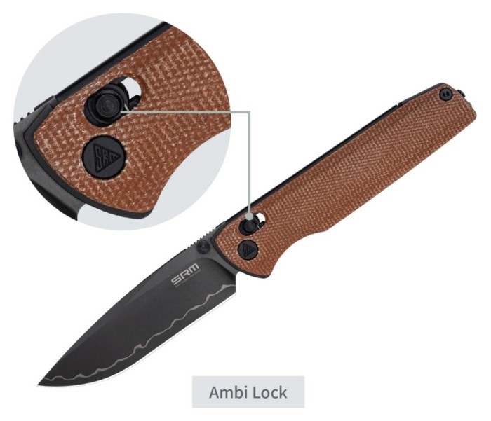 Ніж складаний SRM Terrier 258L-MN2, коричневий, укр, укр