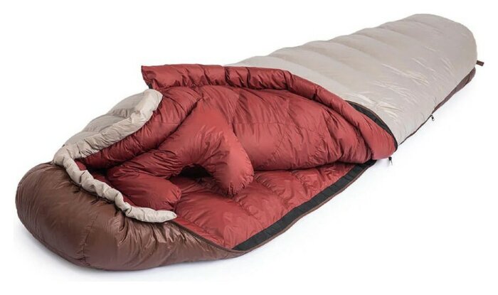 Спальник с натуральным пухом Naturehike Snowbird NH20YD001,p-р L, коричневый 560 г