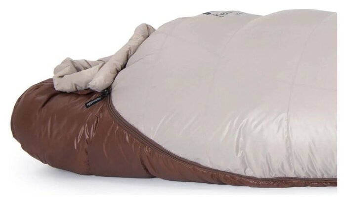 Спальник с натуральным пухом Naturehike Snowbird NH20YD001,p-р L, коричневый 560 г