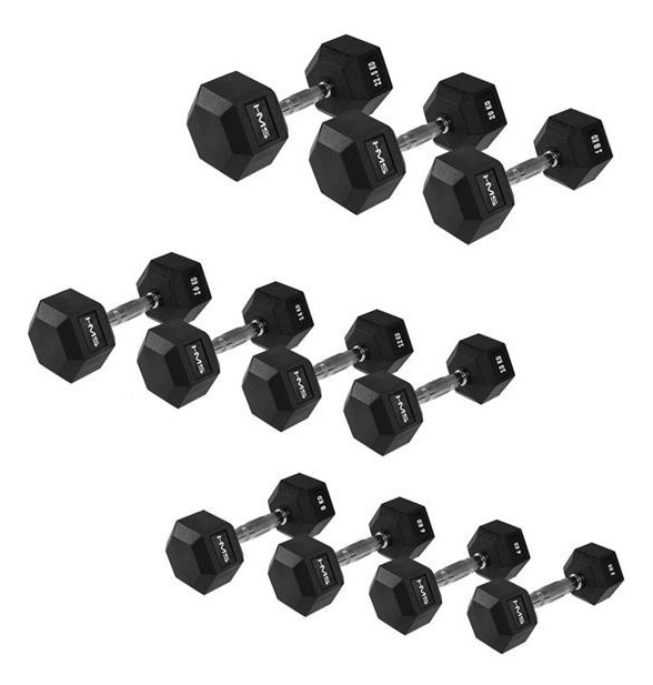 Гантель шестигранный HMS HEX PRO, 20 кг