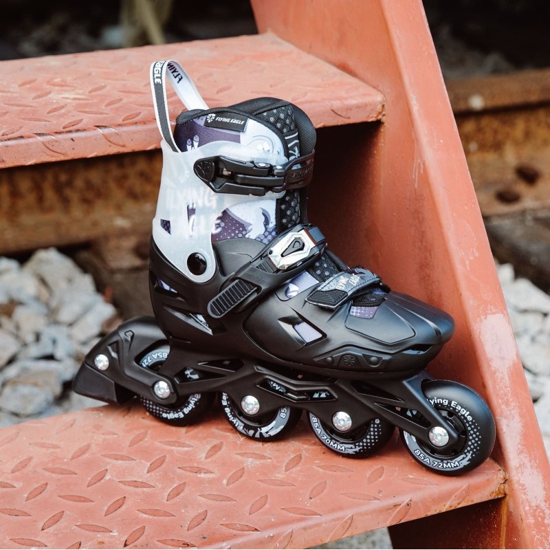 Дитячі розсувні ролики Flying Eagle S3 чорні, укр, укр