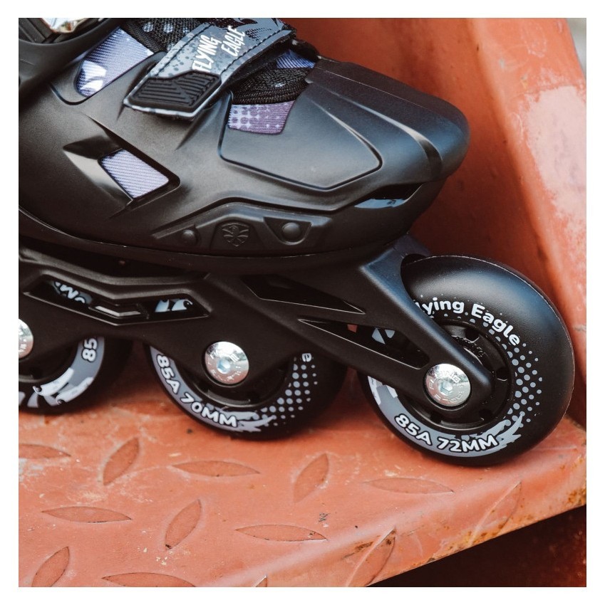 Дитячі розсувні ролики Flying Eagle S3 чорні, укр, укр