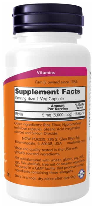 BIOTIN 5000mcg - 60 vcaps