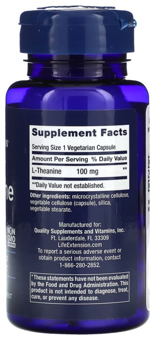 L-Theanine 100 mg - 60 vcaps