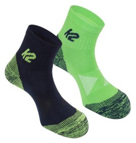 Носки для туризму чоловічі K2 MULTISPORT QUARTER 2 PACK 43-46 Navy/lime + lime/navy