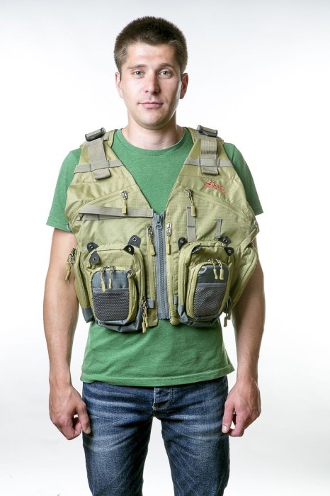 Жилет Tramp Angler рыболовное разгрузочное масло, Зеленый S/M