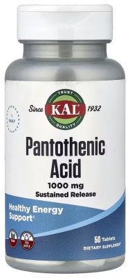 Pantothenic Acid Sustained Release 1000mg - 50 tabs
