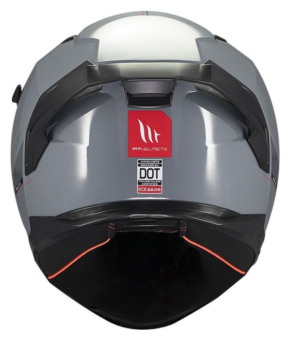 Мотошолом MT BRAKER SV Solid Gloss Grey A12