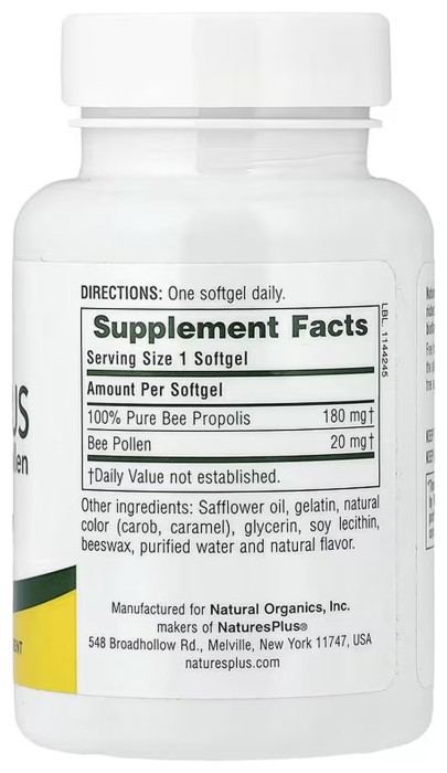 Propolplus, Propolis with Bee Pollen - 60 softgels