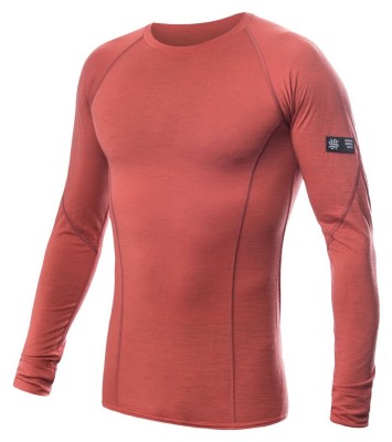 Термофутболка мужская Sensor Merino Active LS terracotta 23200037, SM11MA-terracotta-S