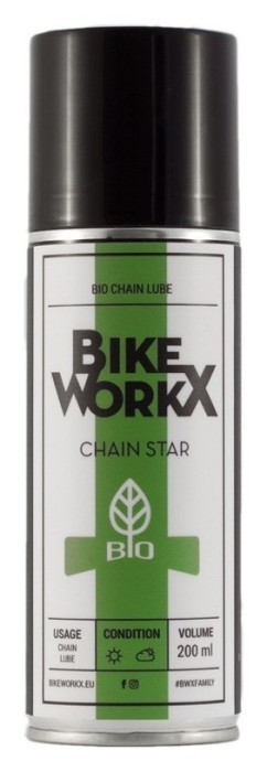 Мастило для ланцюга BikeWorkX Сhain Star BIO 200 мл, укр, укр