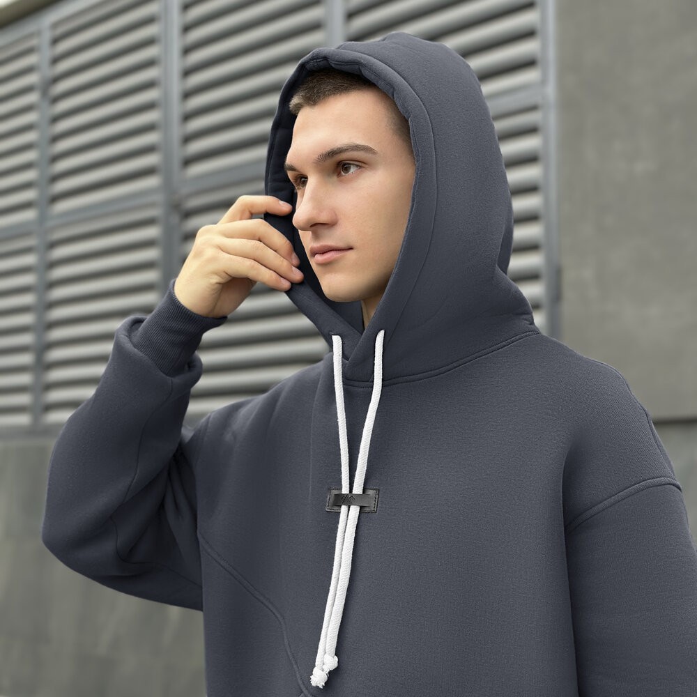 Темно-сірий спортивний чоловічий костюм осінь/зима Pobedov Space. Сірий спортивний костюм., укр, укр