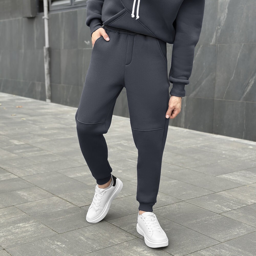 Темно-сірий спортивний чоловічий костюм осінь/зима Pobedov Space. Сірий спортивний костюм., укр, укр