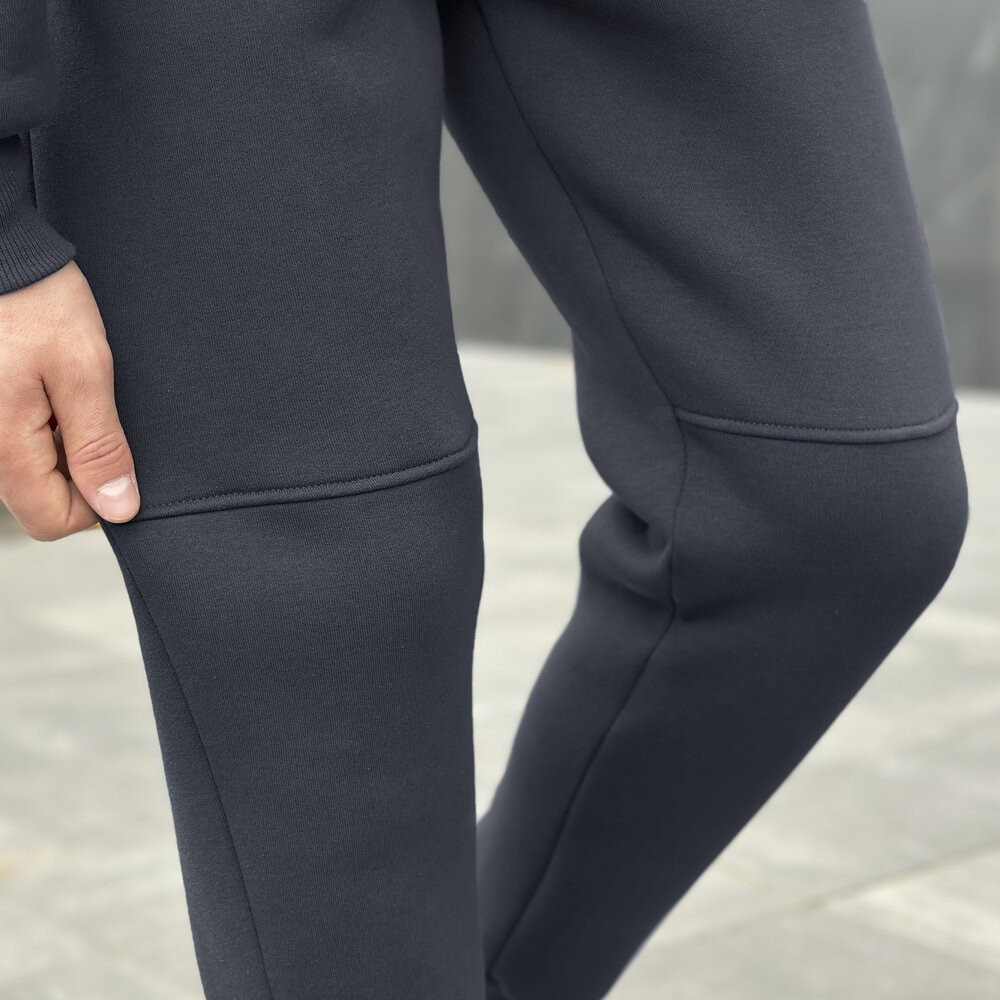 Темно-сірий спортивний чоловічий костюм осінь/зима Pobedov Space. Сірий спортивний костюм., укр, укр