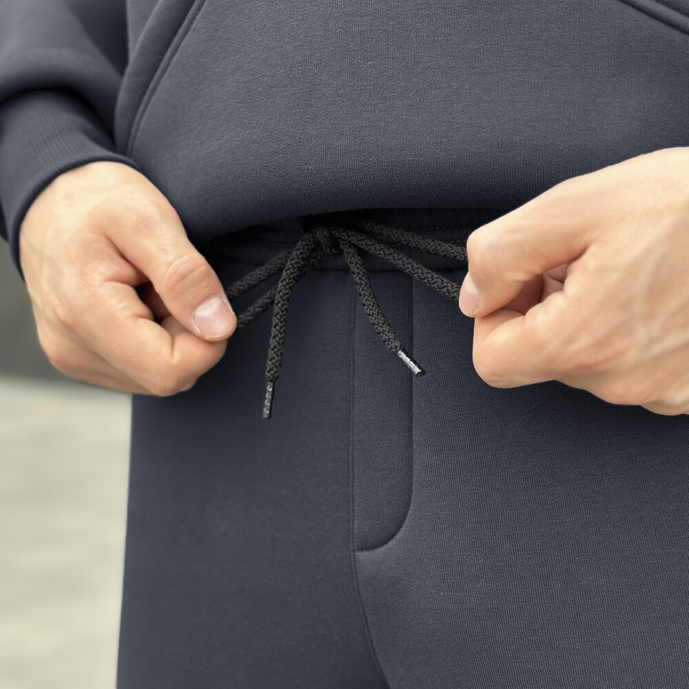 Темно-сірий спортивний чоловічий костюм осінь/зима Pobedov Space. Сірий спортивний костюм., укр, укр