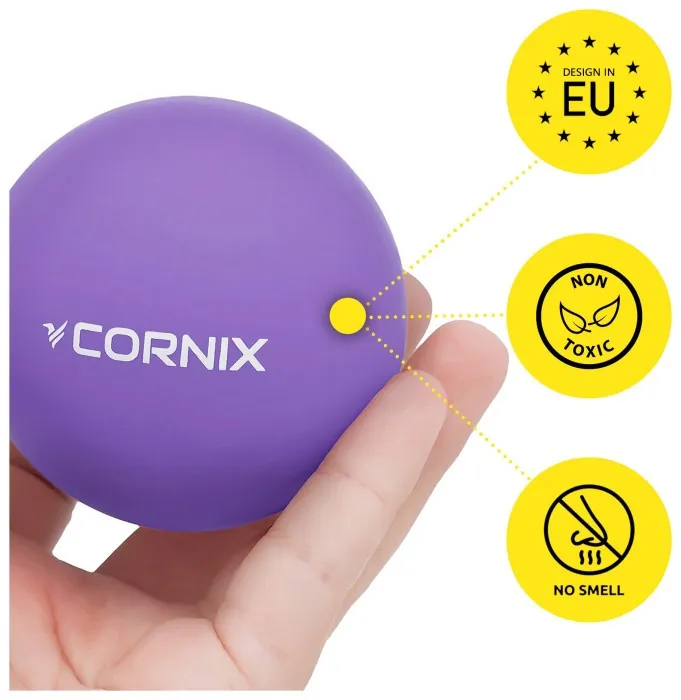 Массажный мяч Cornix Lacrosse Ball 6.3 см XR-0119 Purple