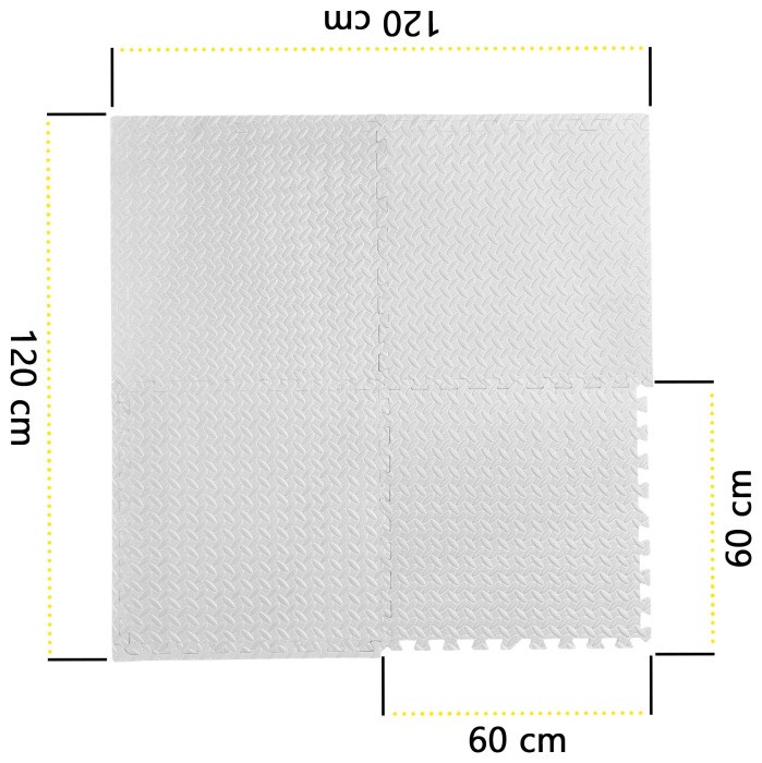 Мат-пазл (ластівчин хвіст) Cornix Mat Puzzle EVA 120 x 120 x 1 cм XR-0233 White