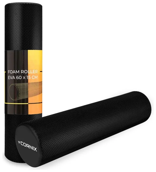 Масажний ролик Cornix EVA+ 60 x 15 см (валик, роллер) XR-0310 Black
