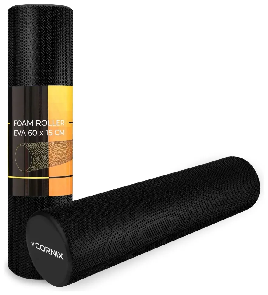 Масажний ролик Cornix EVA+ 60 x 15 см (валик, роллер) XR-0310 Black (LFXR-0310)