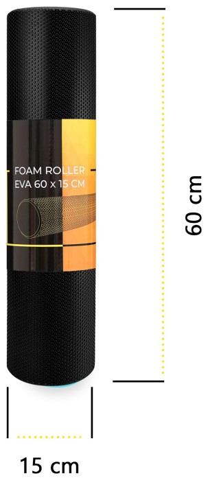 Масажний ролик Cornix EVA+ 60 x 15 см (валик, роллер) XR-0310 Black