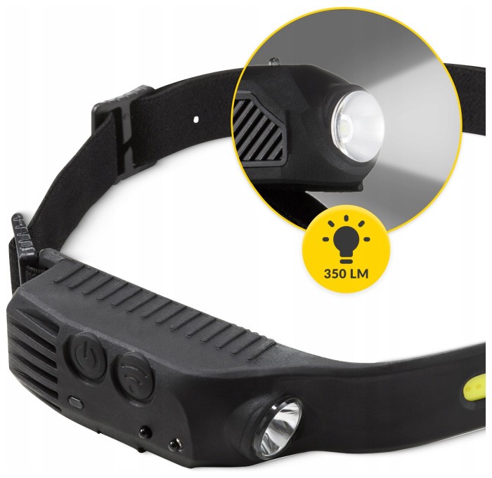 Ліхтар налобний Mountain Goat LED 350 lm акумуляторний, з бічним світлом Black (P-5907739318305)