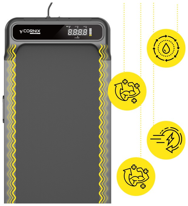 Бігова доріжка для ходьби Cornix Lexi Walking Pad з функцією вібрації Black