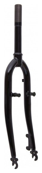 Вилка 28" ST1-1/8 жорстка шток-220мм disc/v-br під ексцентрик чорний (чорний), укр