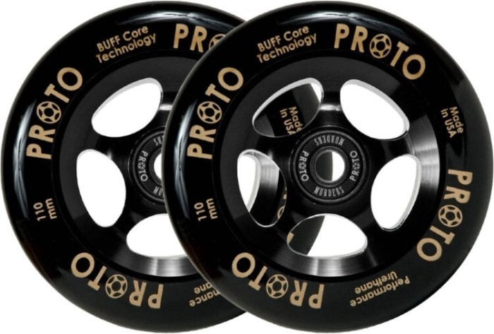 Колеса для трюкового самоката Proto Gripper Pro Scooter Wheels 2-Pack 110mm - Black On Black