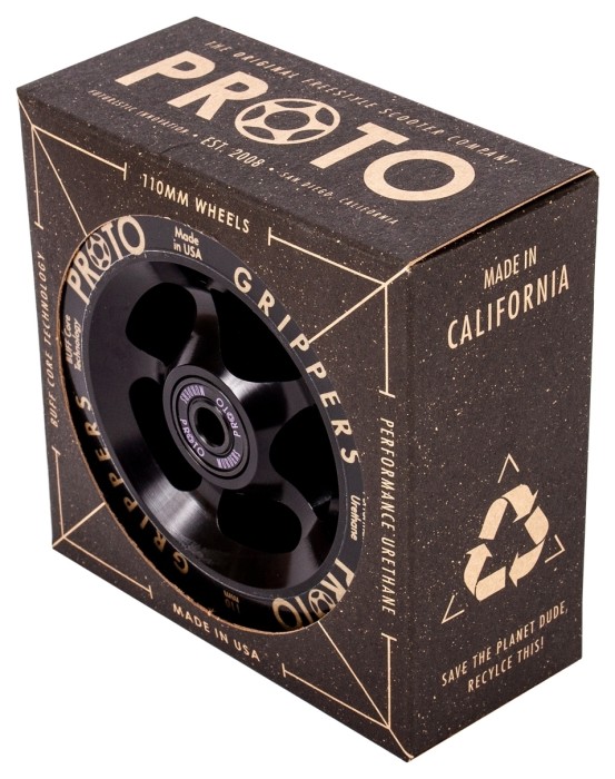 Колеса для трюкового самокату Proto Gripper Pro Scooter Wheels 2-Pack 110mm - Black On Black