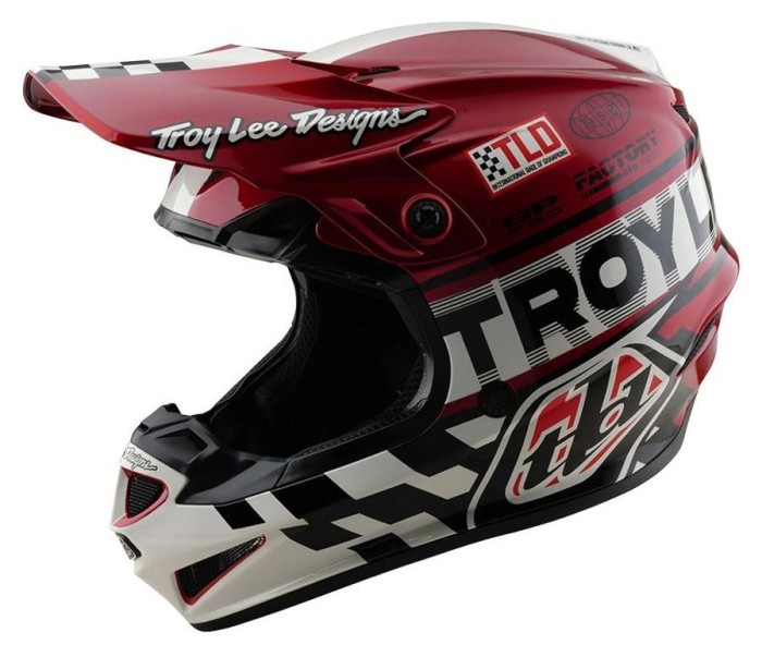 Мото шолом TLD GP PRO HELMET; FIFTY-50 [WHITE / RED] M