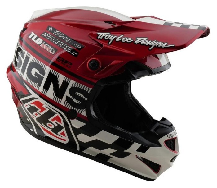 Мото шолом TLD GP PRO HELMET; FIFTY-50 [WHITE / RED] M