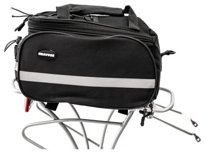 Велосумка на багажник 30*21*17cm черный BRAVVOS DT-001 водоотталкивающий. материал