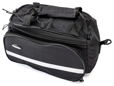 Велосумка на багажник чорний 30*21*17cm BRAVVOS DT-001 водовідштовх. матеріал