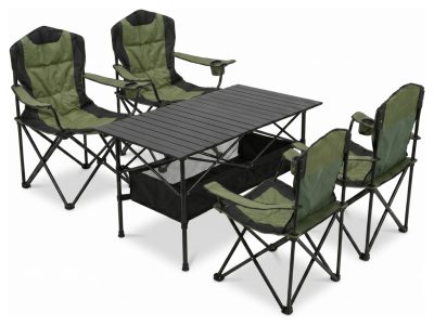 Комплект туристичний - стіл LEOBRO 93x55x50 см та 4 крісла Honor XL Comfort
