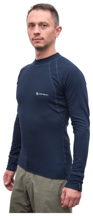 Термофутболка чоловіча Sensor Double Face LS deep blue 23200059, SM11DF-deepblue