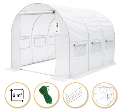 Садова теплиця парник LEOBRO Garden 6м2 White (LB-G101-WHT)