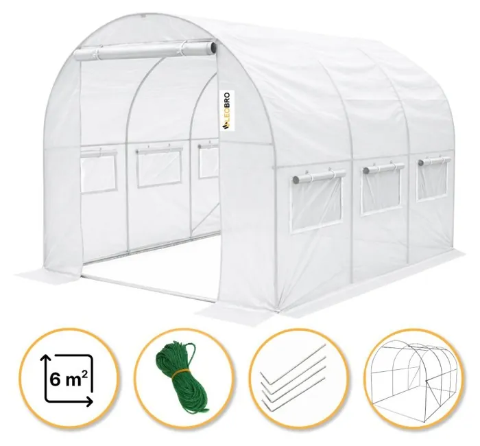Садова теплиця парник LEOBRO Garden 6м2 White (LB-G101-WHT)