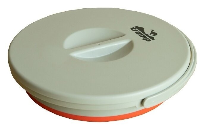 Ведро TRAMP складное силиконовое с крышкой 5л, Красный