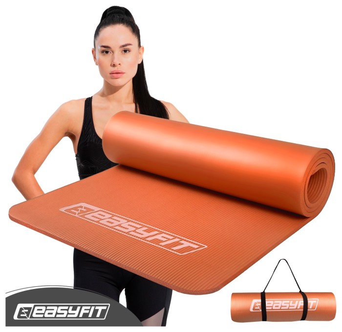 Килимок для фітнесу та йоги EasyFit NBR 10 мм Чорний, укр, укр