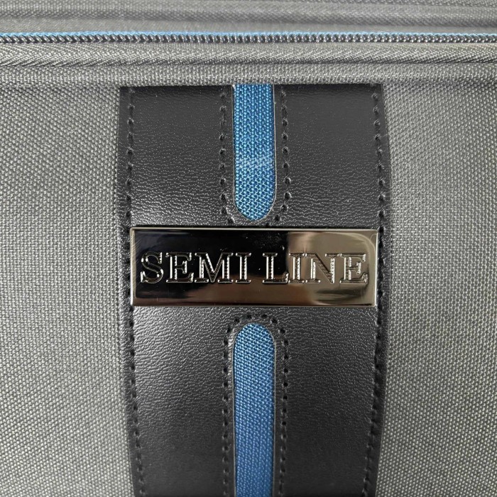 Валіза Semi Line 28" (L) Dark Brown/Blue Line (T5736-3)