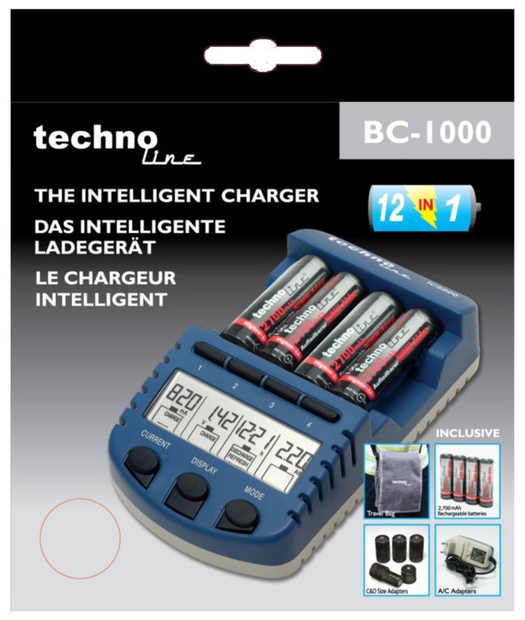 Зарядний пристрій Technoline BC1000 SET + аккумулятори (BC1000) Discounted
