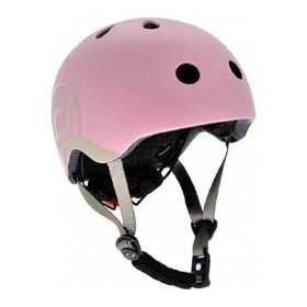 Шлем защитный детский Scoot and Ride, пастельно-розовый, с фонариком
