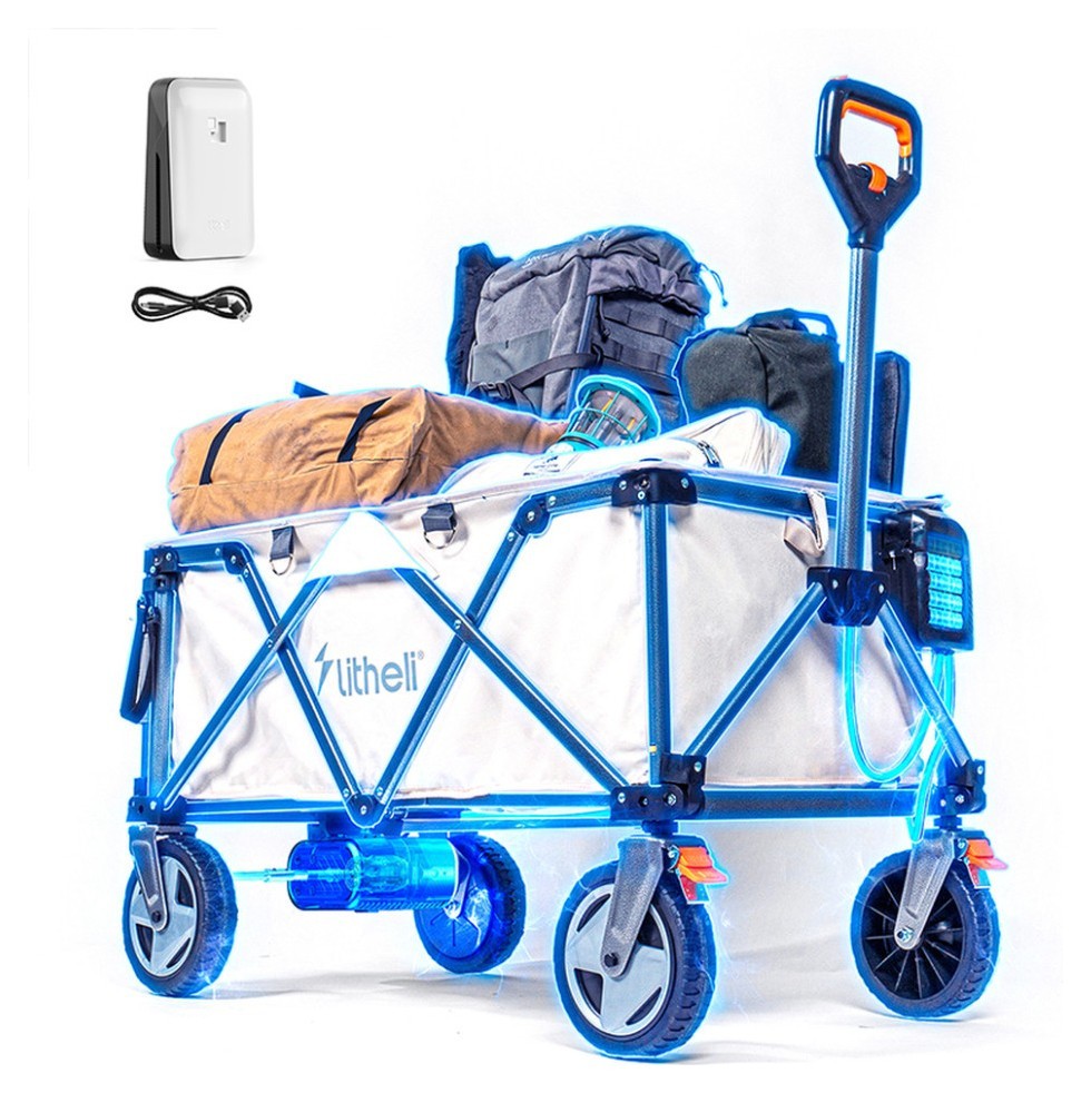 Акумуляторний візок Litheli з двигуном від павербанку (УМБ Litheli Power Bank 20000 mAh, 45 W в комплекті), укр, укр