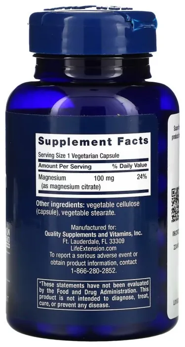 Magnesium (Citrate) 100 mg - 100 vcaps