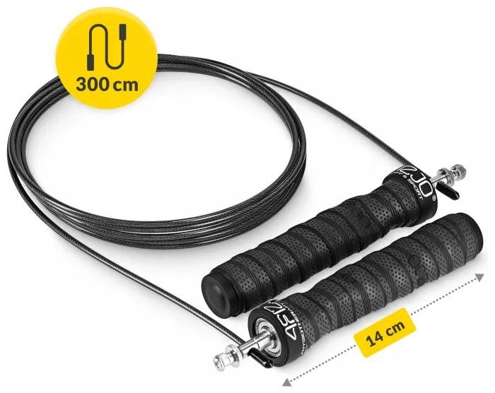 Скакалка скоростная для кроссфита 4FIZJO Speed Rope PRO+ Black (P-5907739313164)