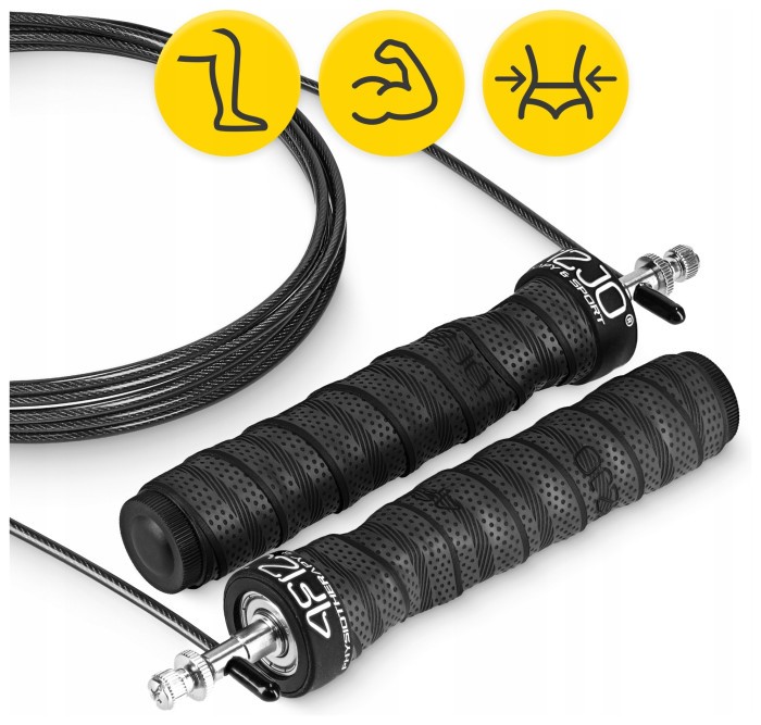 Скакалка скоростная для кроссфита 4FIZJO Speed Rope PRO+ Black (P-5907739313164)