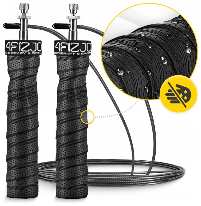 Скакалка скоростная для кроссфита 4FIZJO Speed Rope PRO+ Black (P-5907739313164)