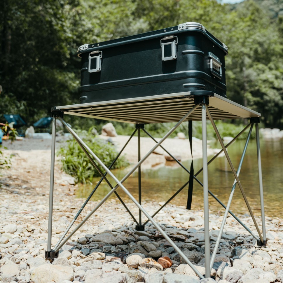 Складаний стіл Naturehike CNK2450JJ013, L, алюміній, сірий, укр, укр